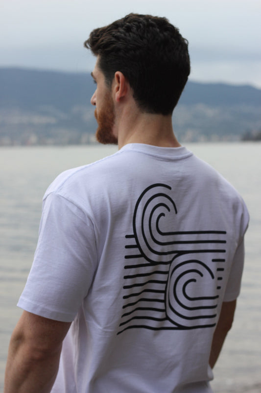 Twin Waves Tee - Salt